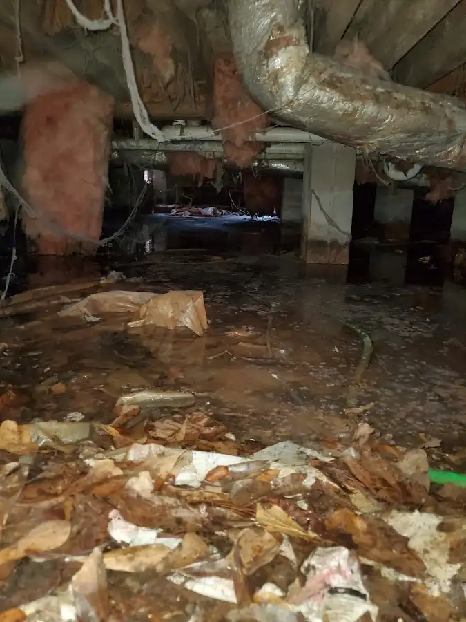 Crawl space flood assessment for Commercial Water Damage Restoration in Belle Plaine