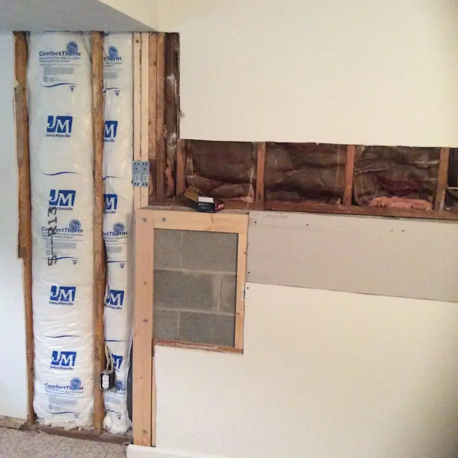 Wall insulation replacement during Contents Cleaning & Restoration in Belle Plaine